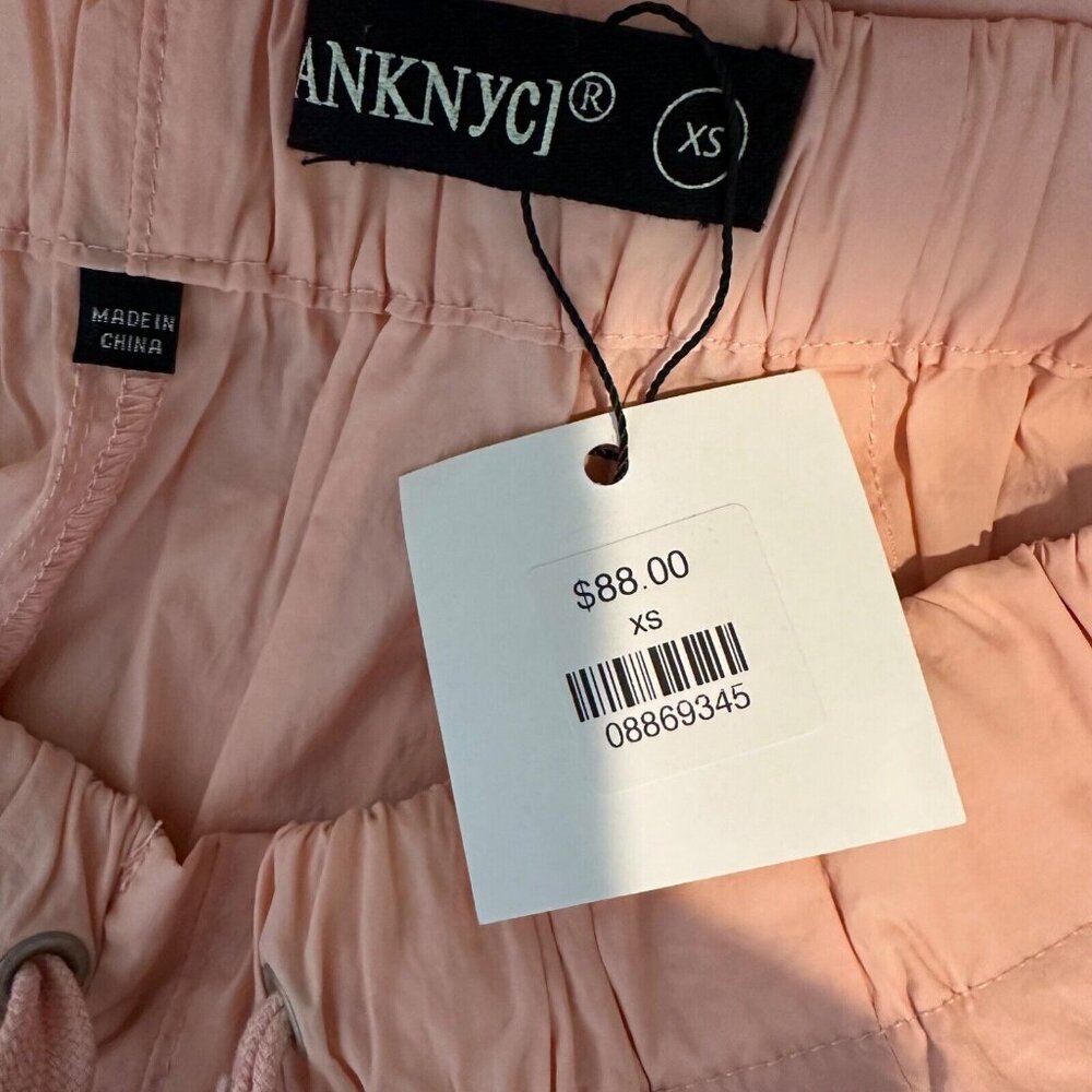 Blank NYC‎ Womens Size XS Primrose Pink Nylon High Rise Pull On Cargo Pant - Picture 7 of 8